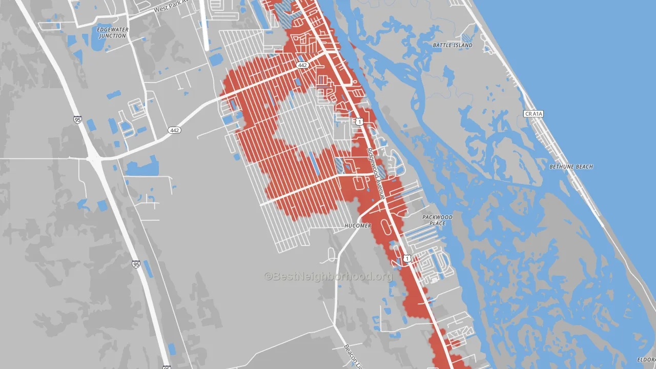 Transit Grade map of 32141, FL