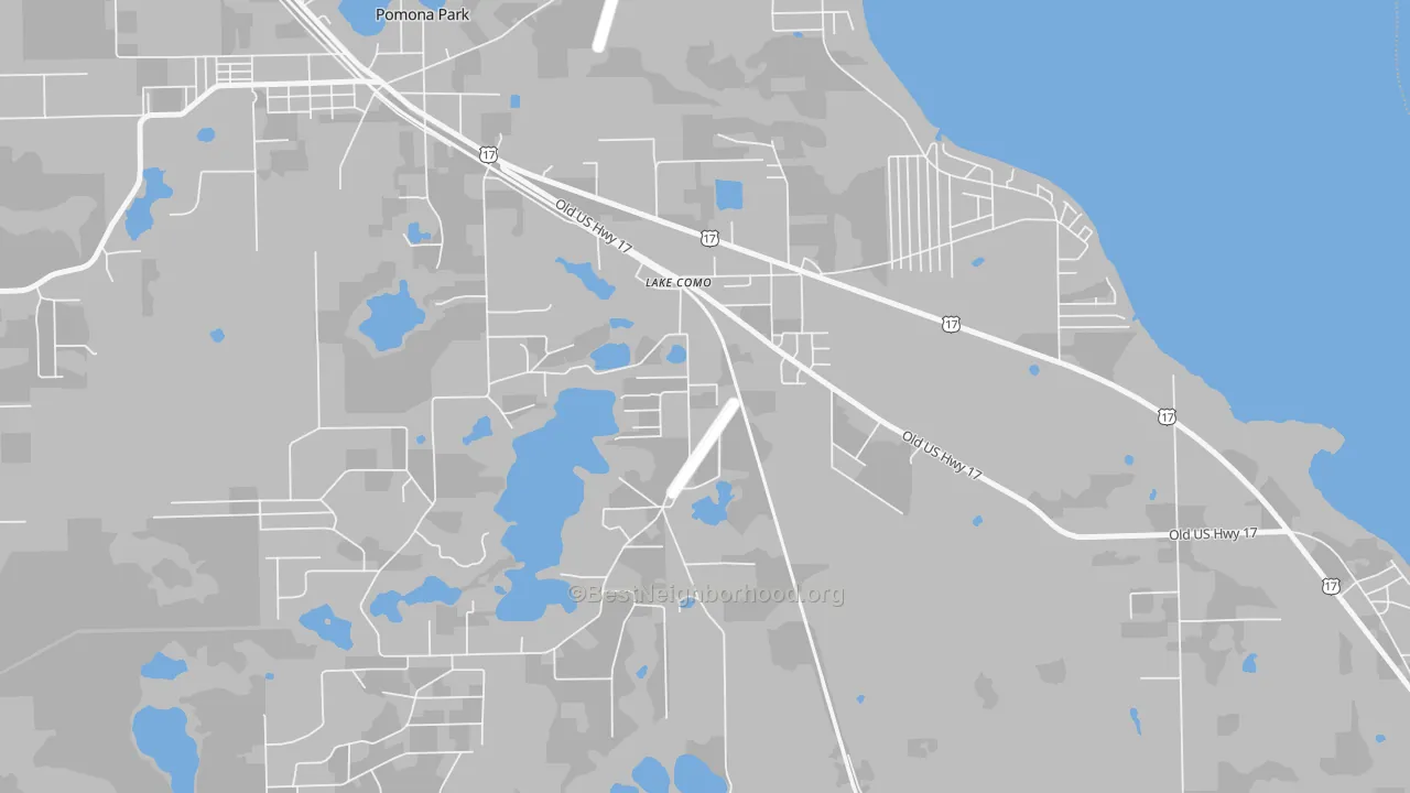Transit Grade map of 32157, FL