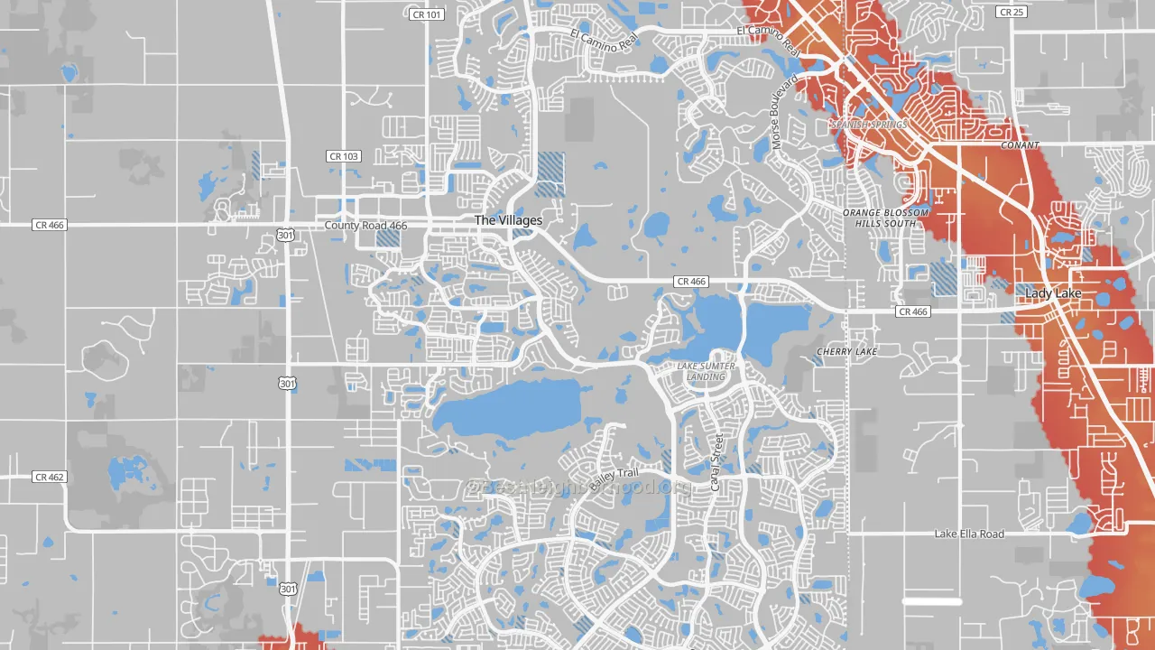 Transit Grade map of 32162, FL