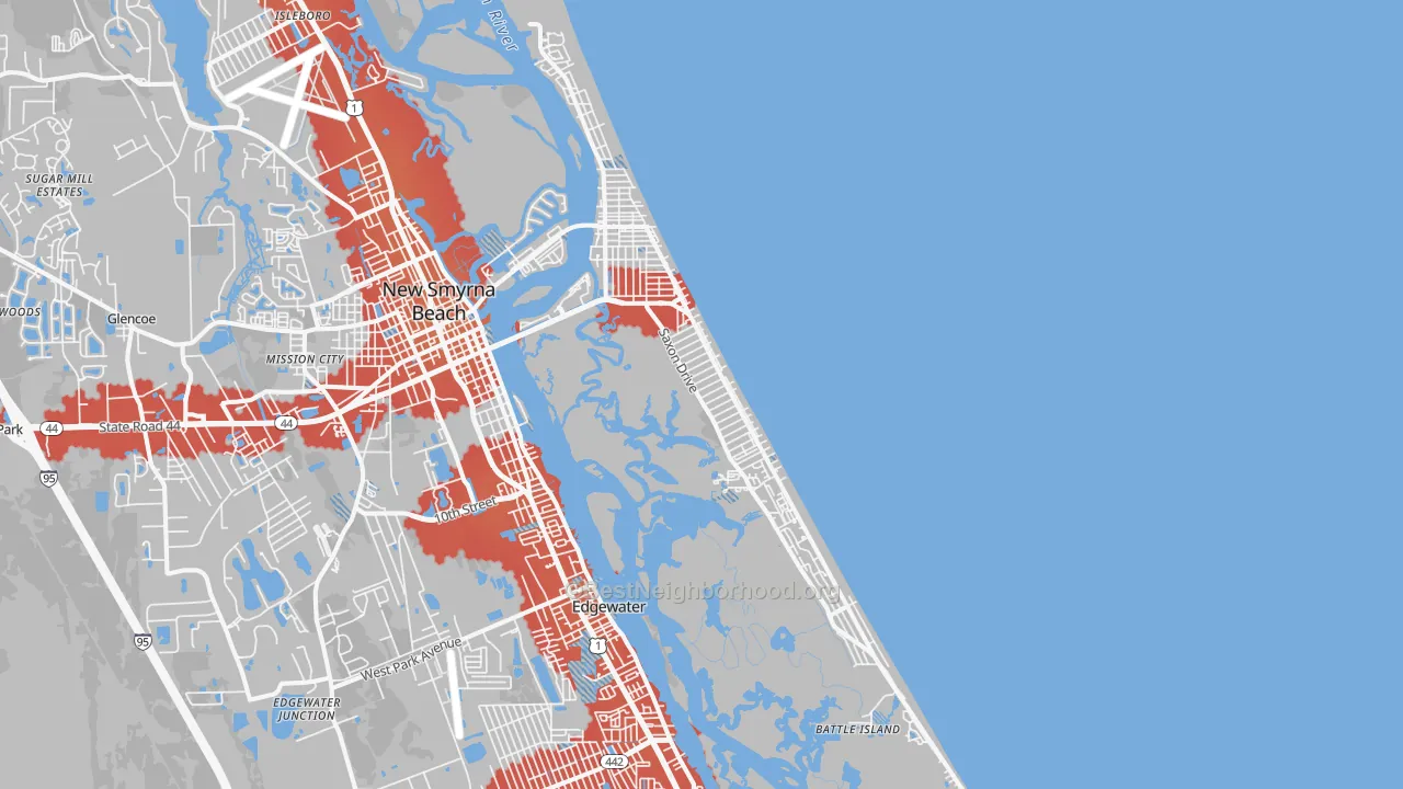 Transit Grade map of 32169, FL