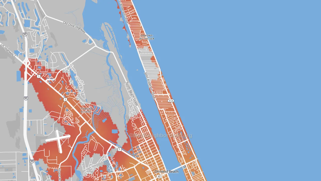 Transit Grade map of 32176, FL