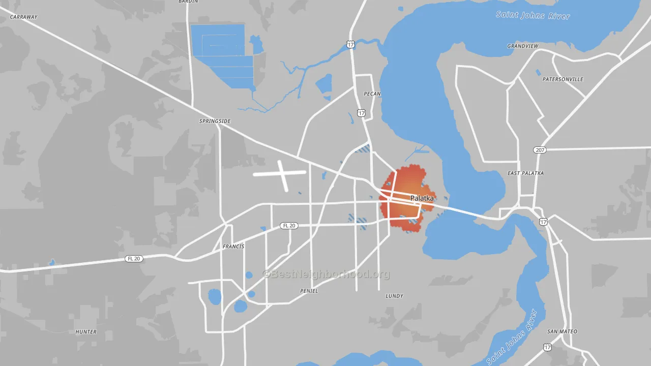 Transit Grade map of 32177, FL