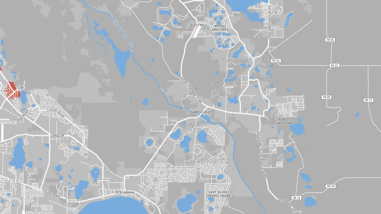 Transit Grade map of 32179, FL