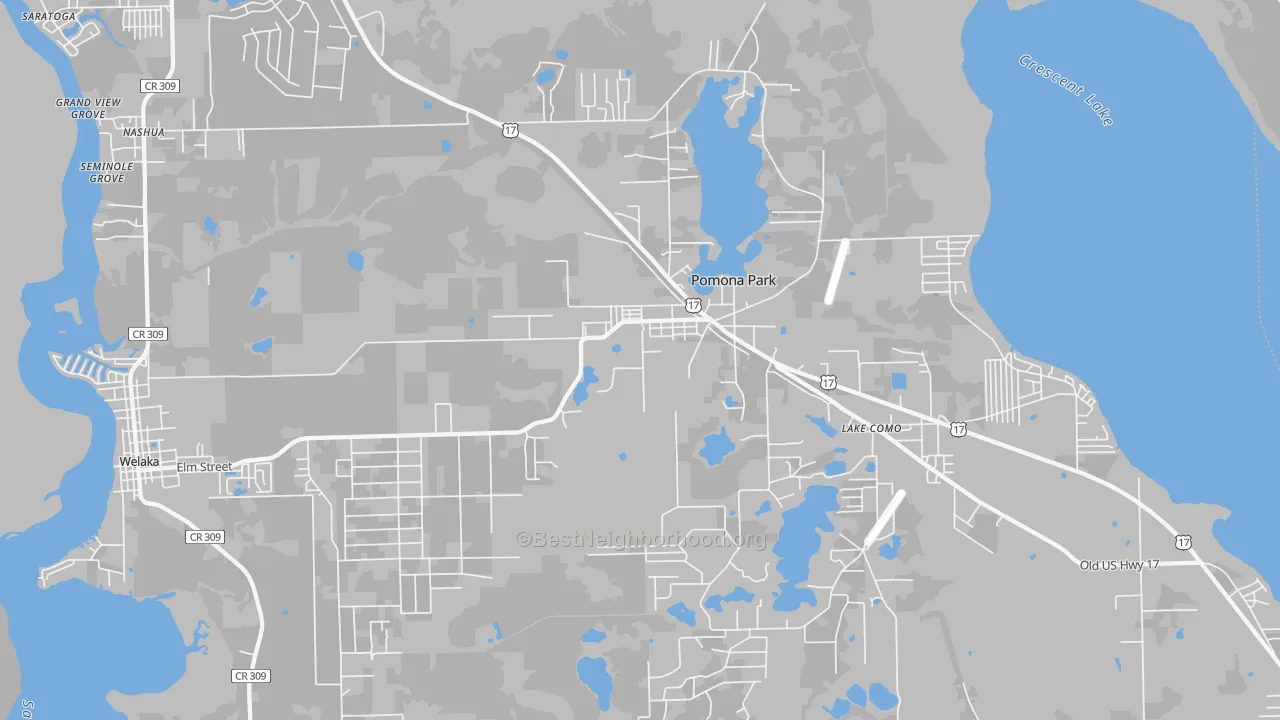 Transit Grade map of 32181, FL