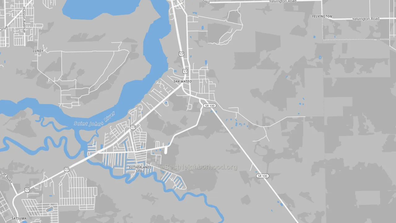 Transit Grade map of 32187, FL