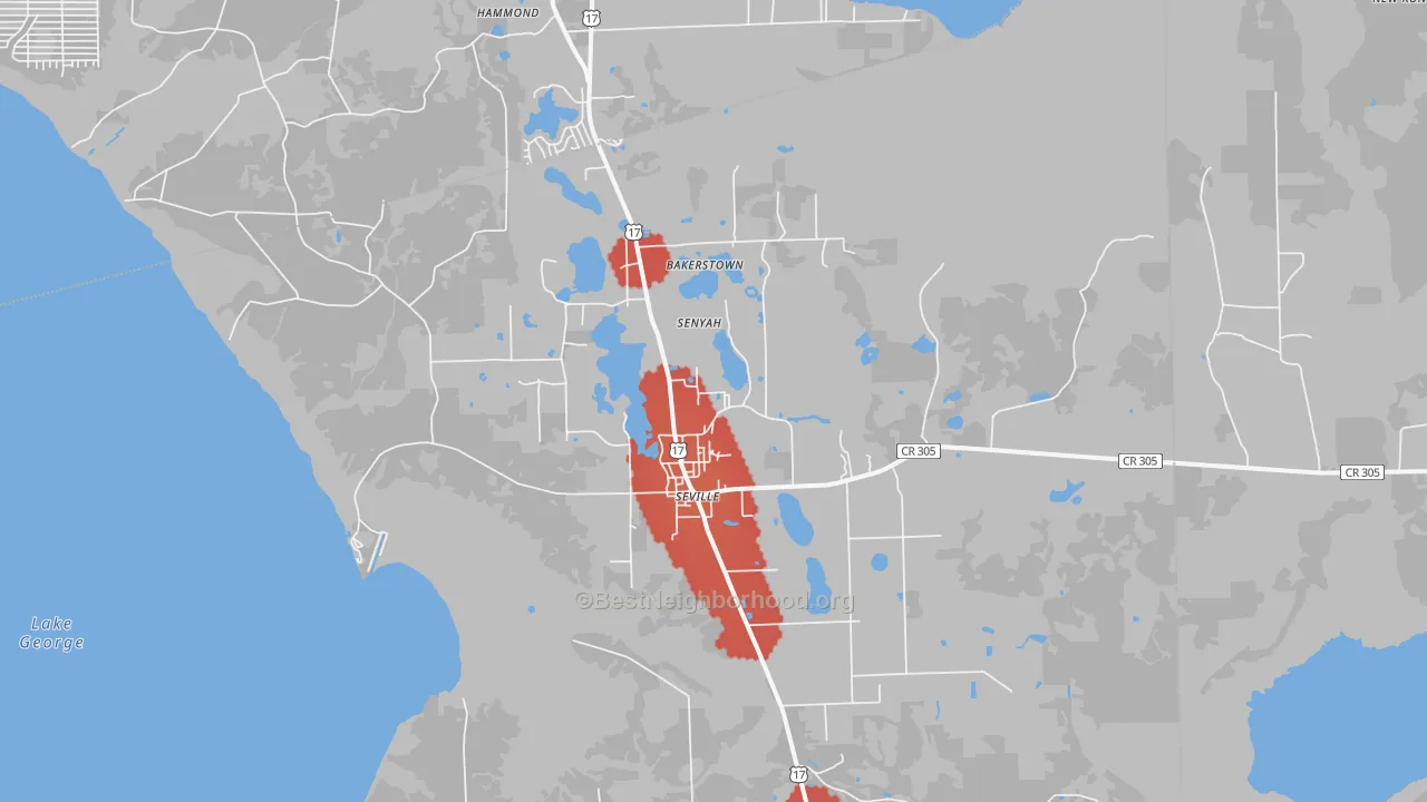 Transit Grade map of 32190, FL