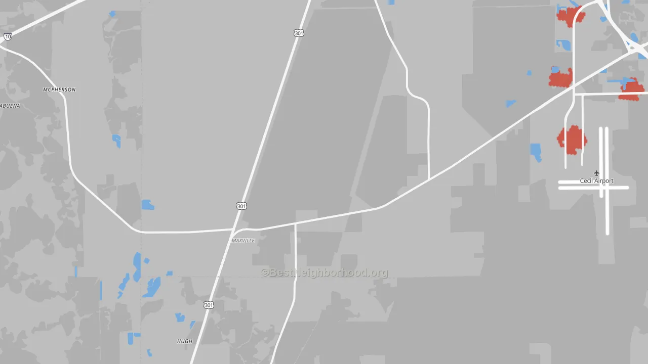 Transit Grade map of 32234, FL