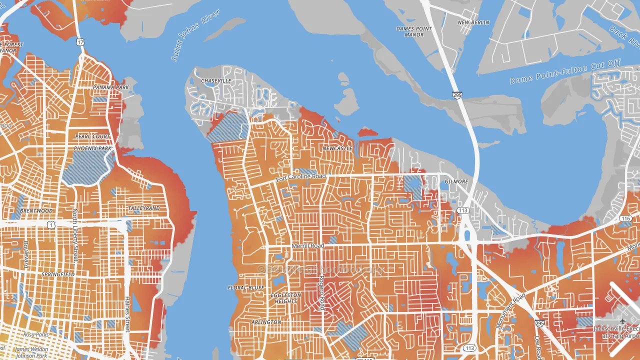 Transit Grade map of 32277, FL