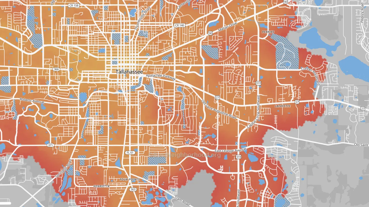 Transit Grade map of 32301, FL