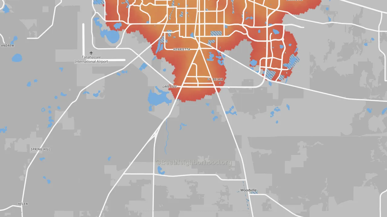 Transit Grade map of 32305, FL