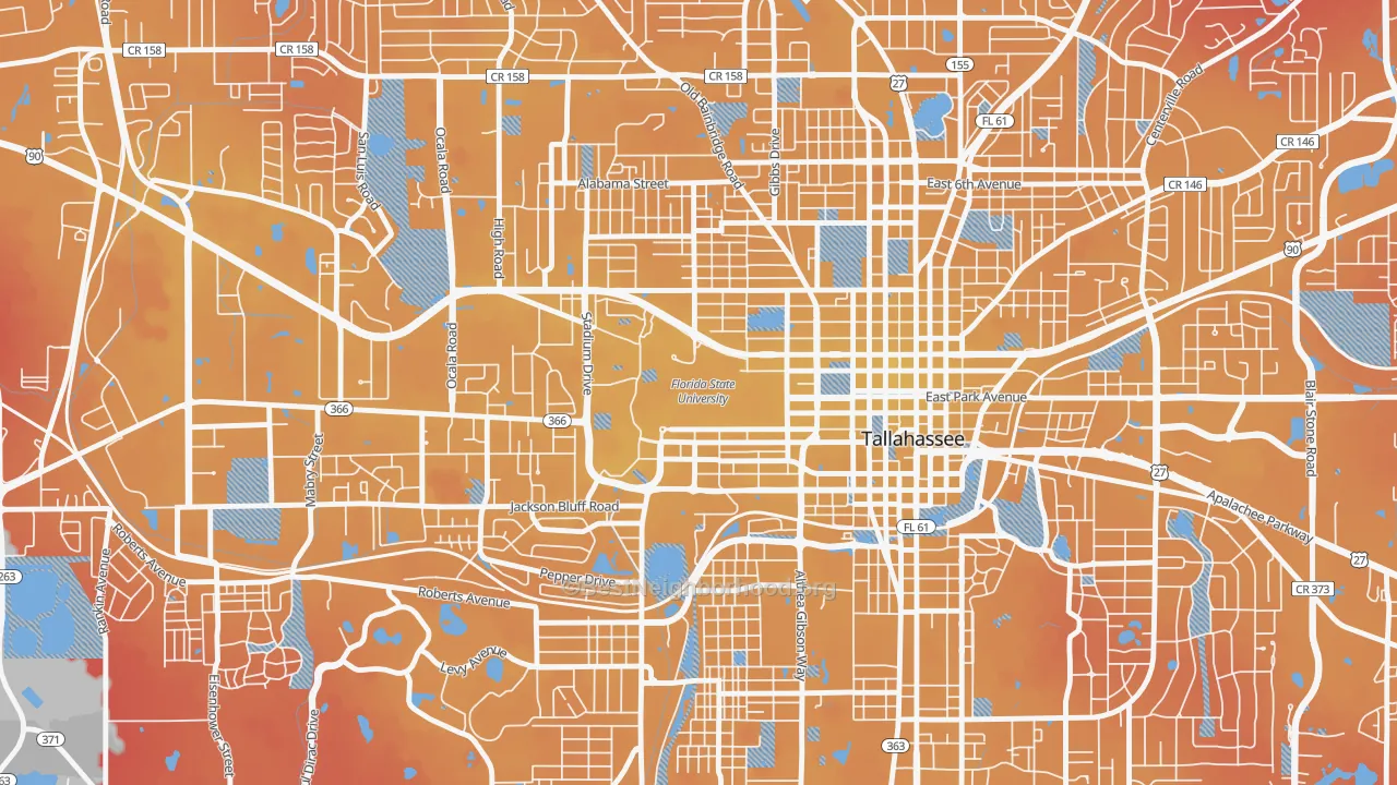 Transit Grade map of 32306, FL