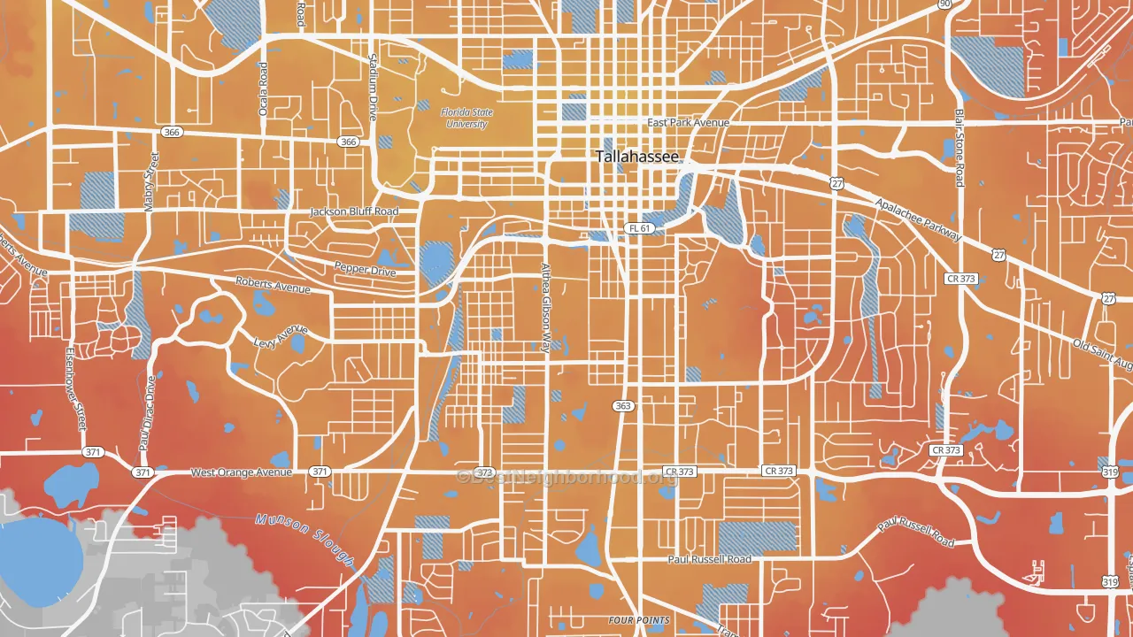Transit Grade map of 32307, FL