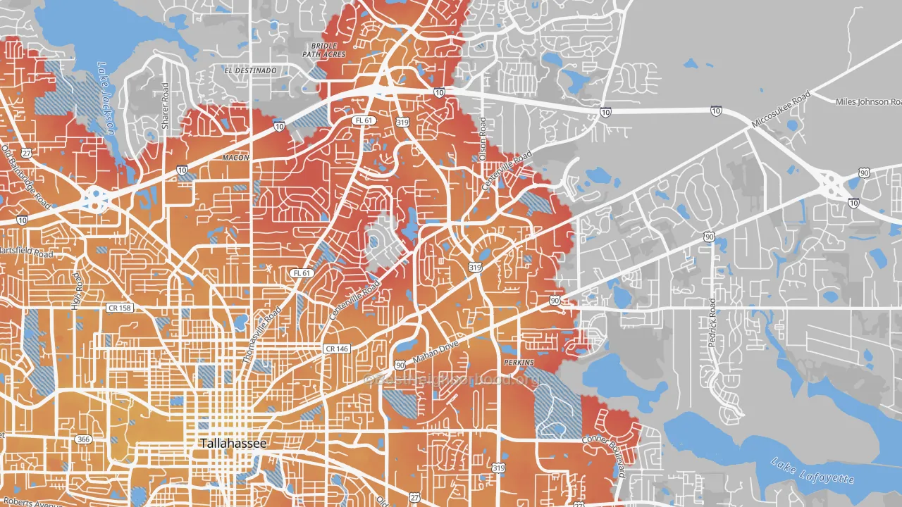 Transit Grade map of 32308, FL