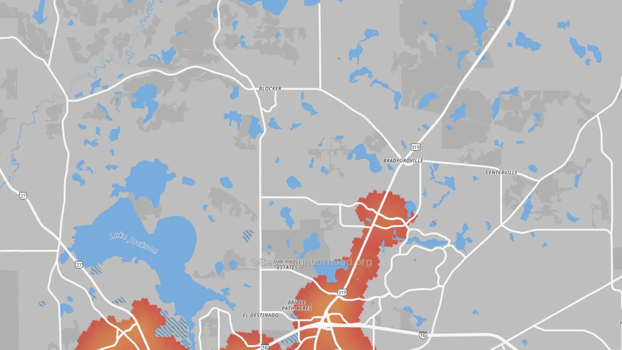 Transit Grade map of 32312, FL