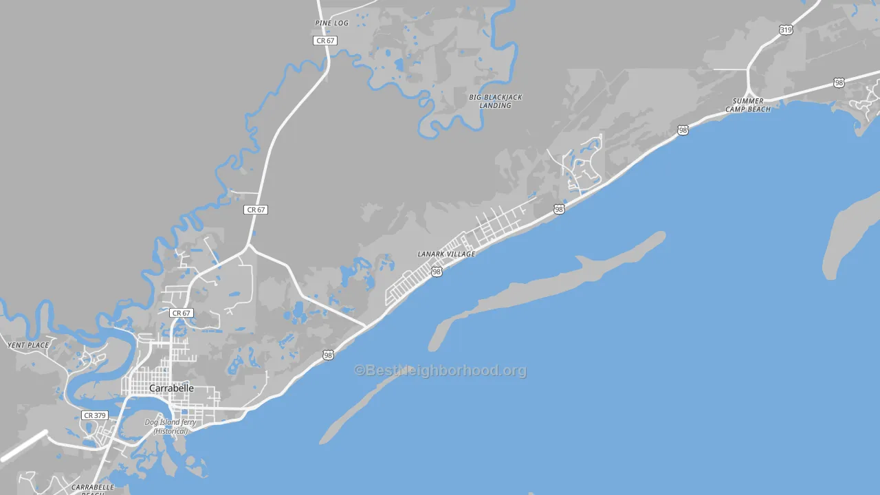 Transit Grade map of 32323, FL