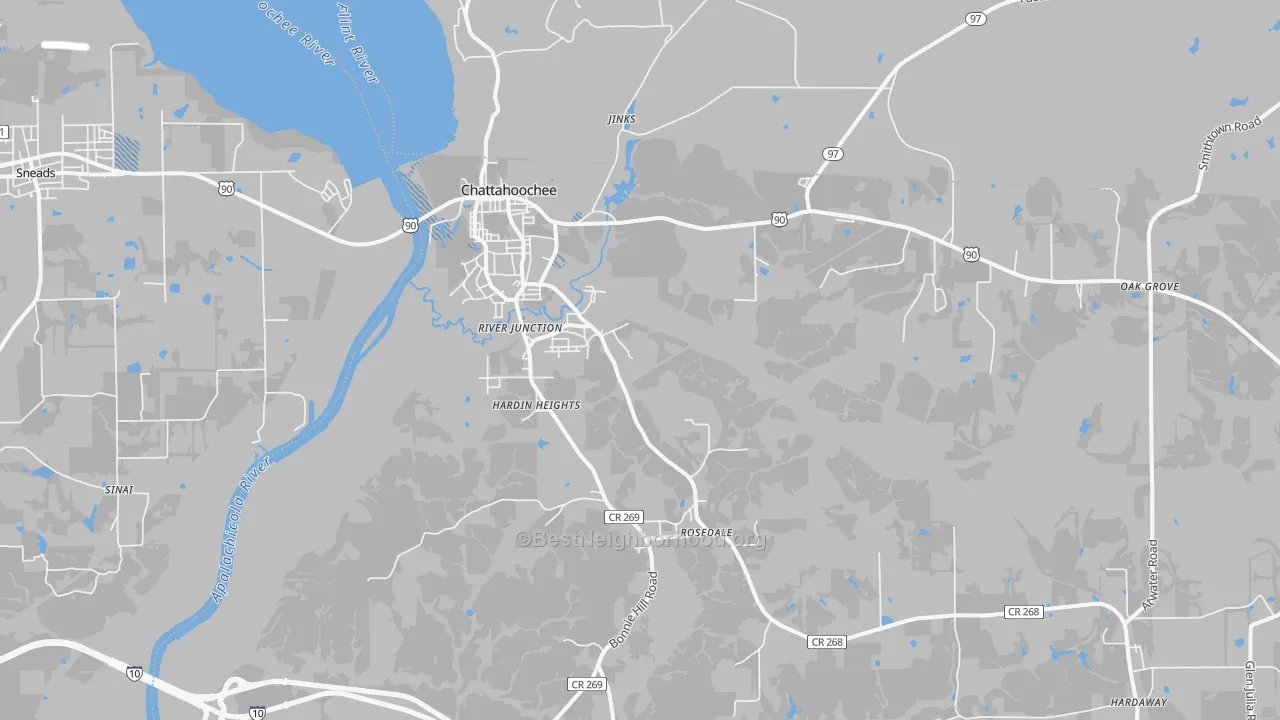 Transit Grade map of 32324, FL