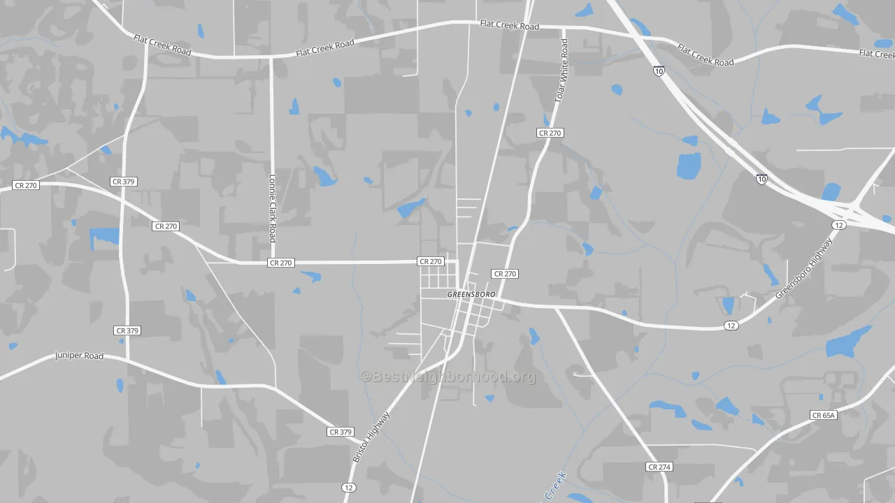 Transit Grade map of 32330, FL