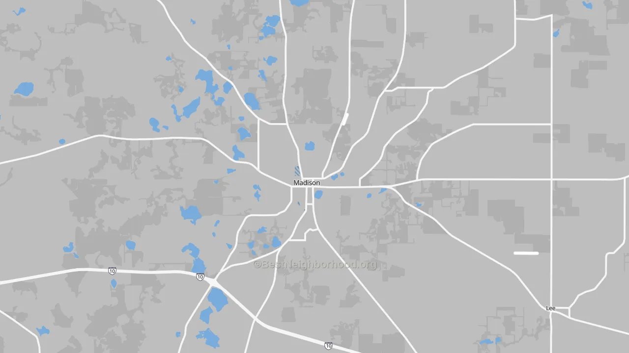 Transit Grade map of 32340, FL