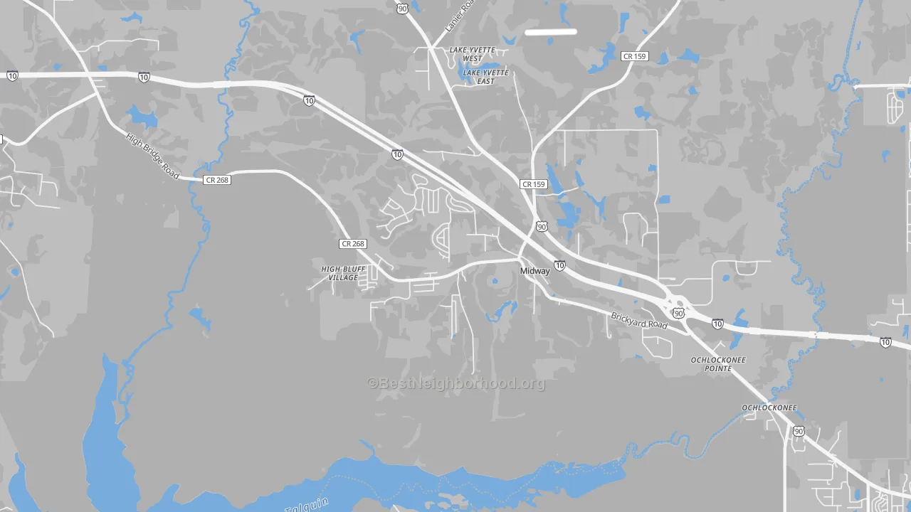 Transit Grade map of 32343, FL