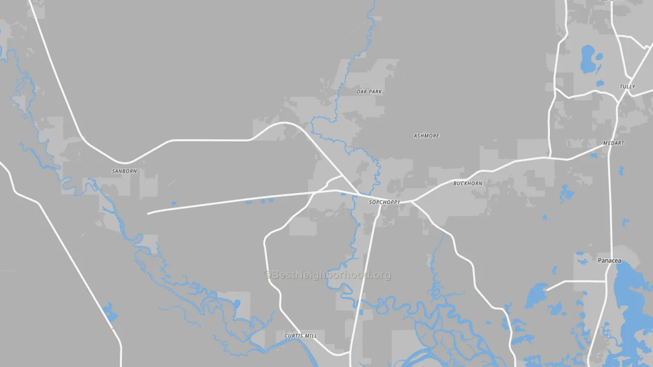 Transit Grade map of 32358, FL