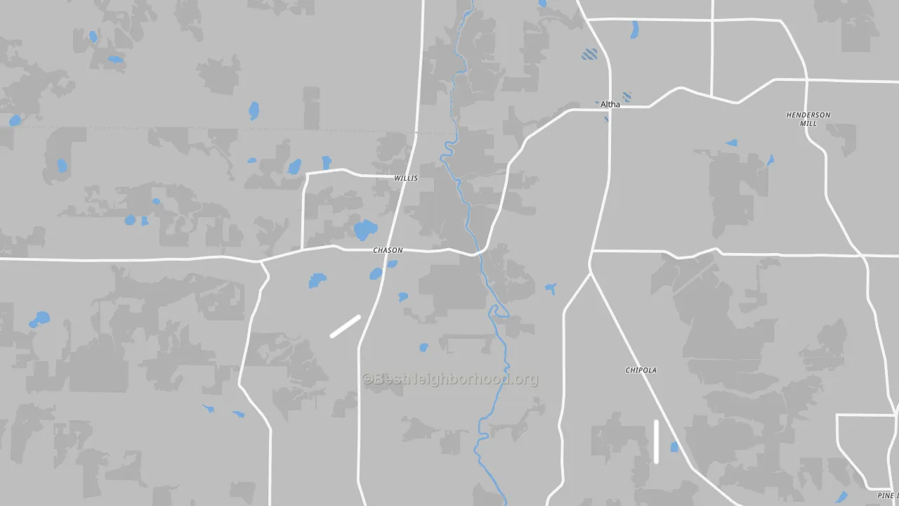 Transit Grade map of 32421, FL