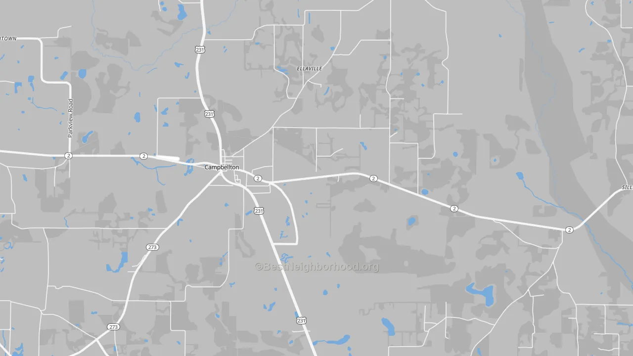 Transit Grade map of 32426, FL