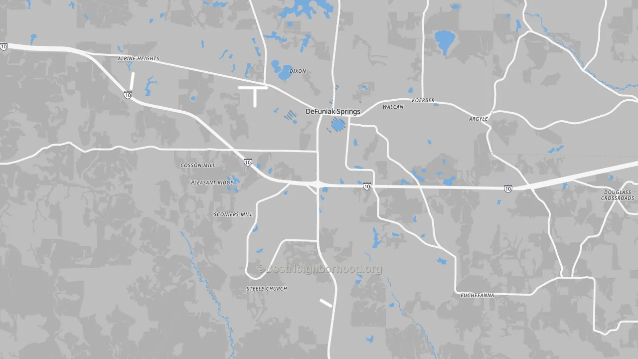 Transit Grade map of 32435, FL