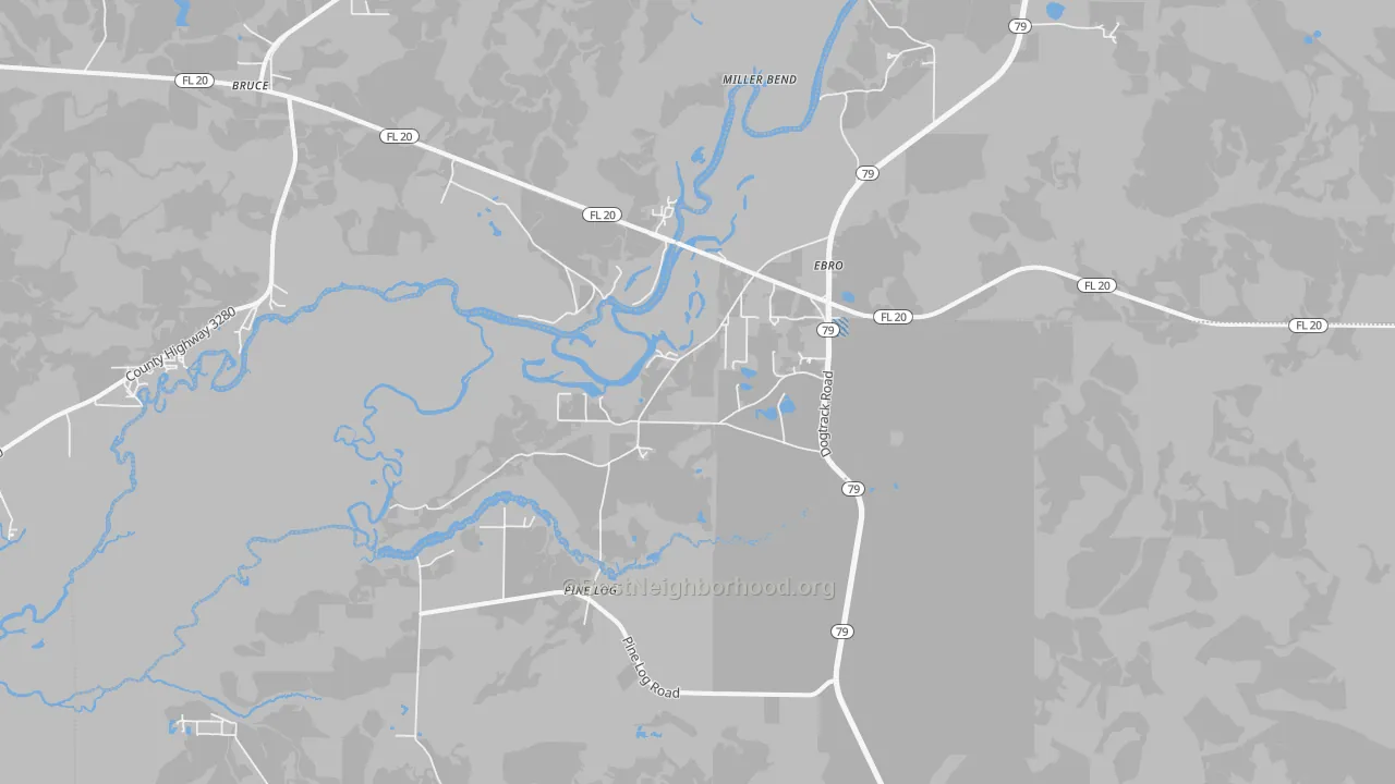 Transit Grade map of 32437, FL
