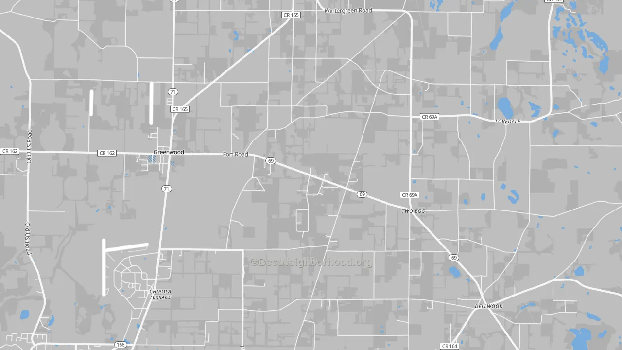 Transit Grade map of 32443, FL