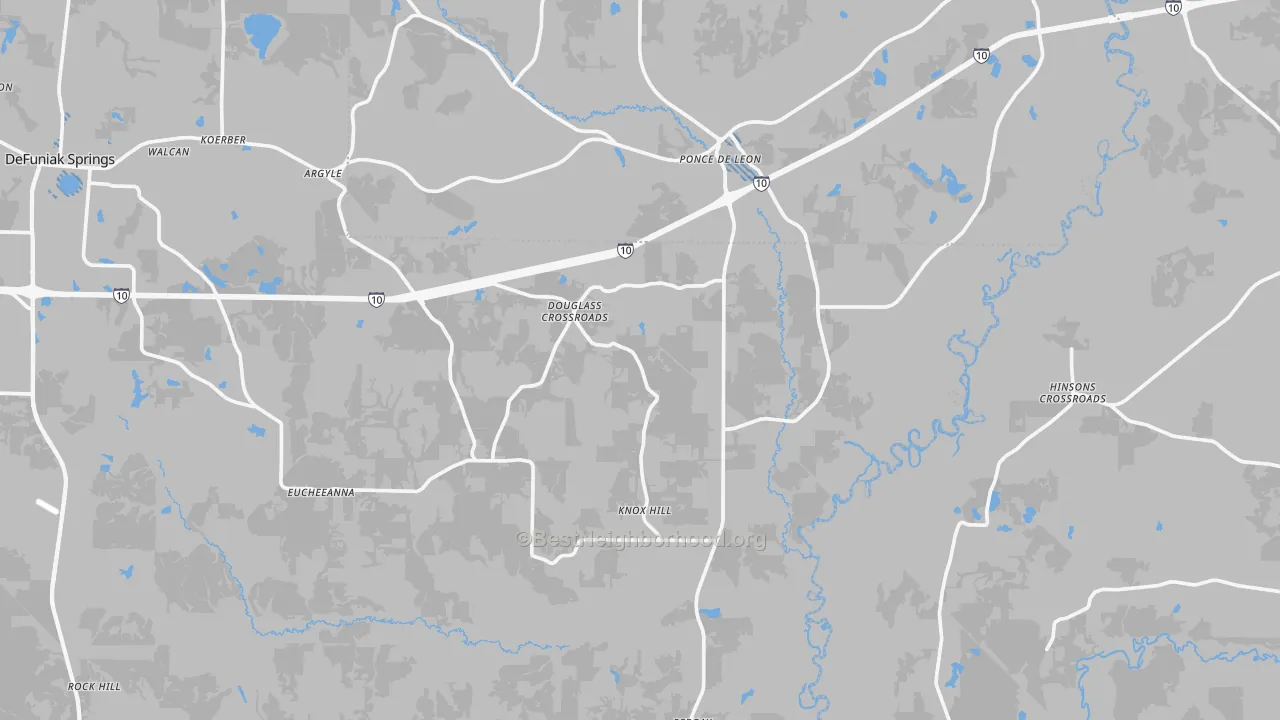 Transit Grade map of 32455, FL
