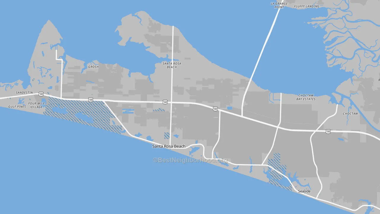Transit Grade map of 32459, FL