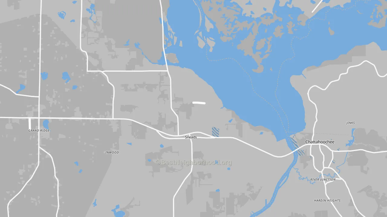 Transit Grade map of 32460, FL