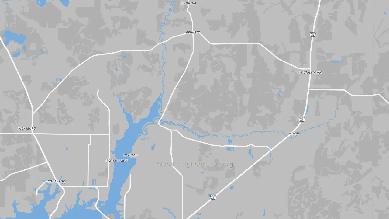 Transit Grade map of 32466, FL