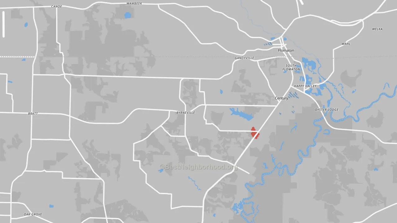 Transit Grade map of 32535, FL