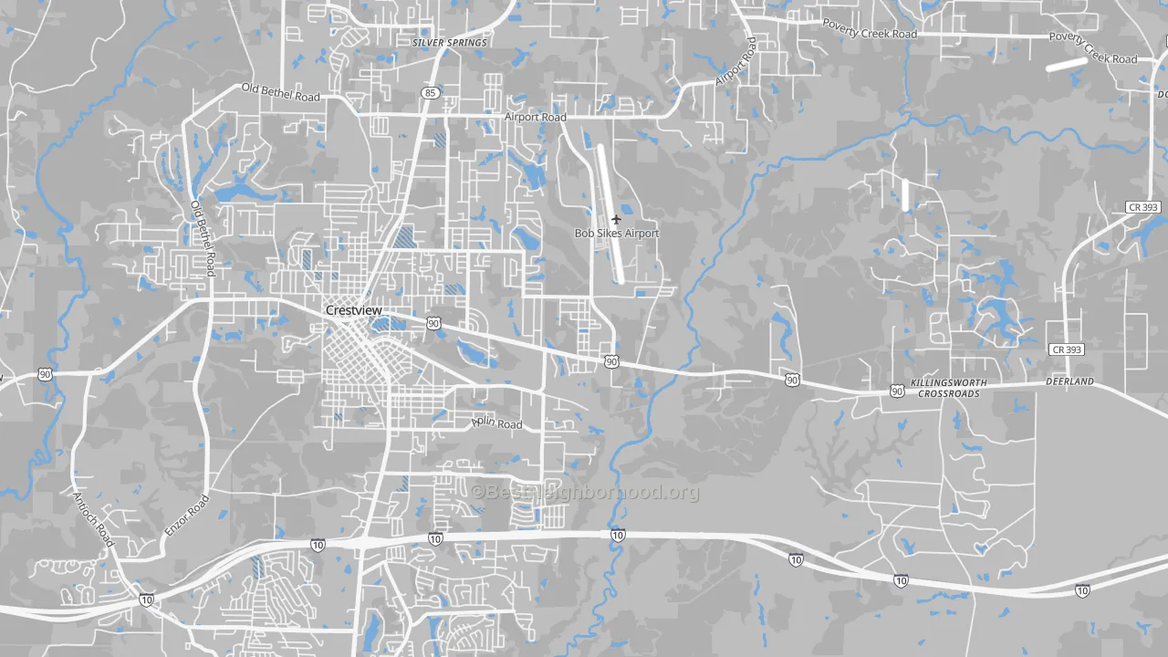 Transit Grade map of 32539, FL