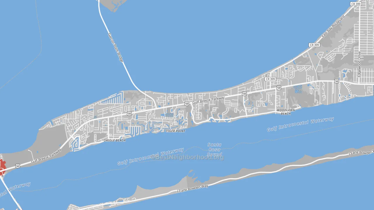 Transit Grade map of 32563, FL