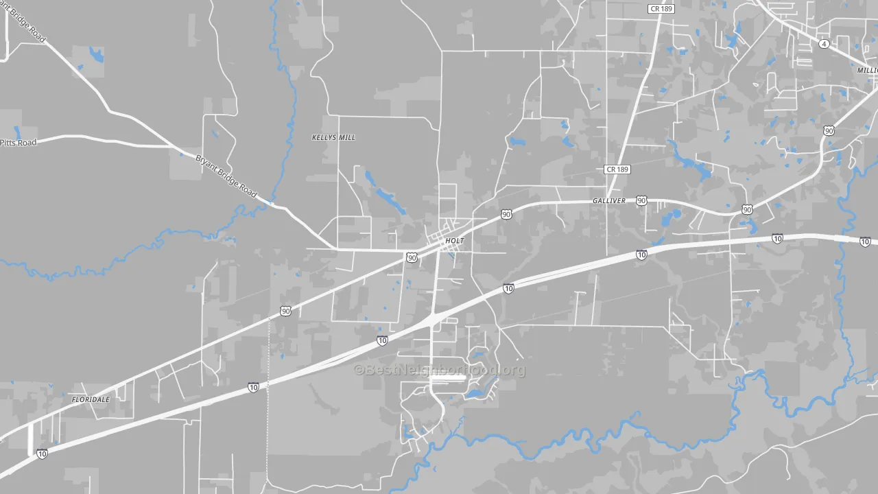 Transit Grade map of 32564, FL