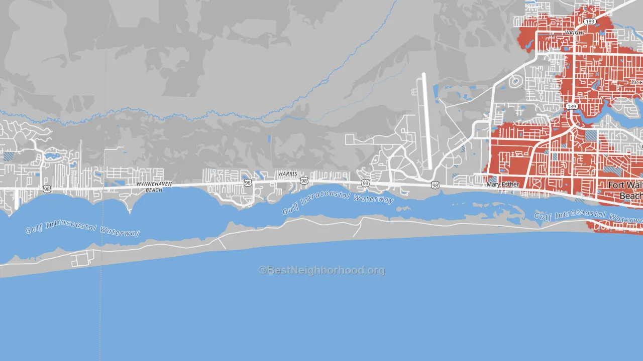 Transit Grade map of 32569, FL