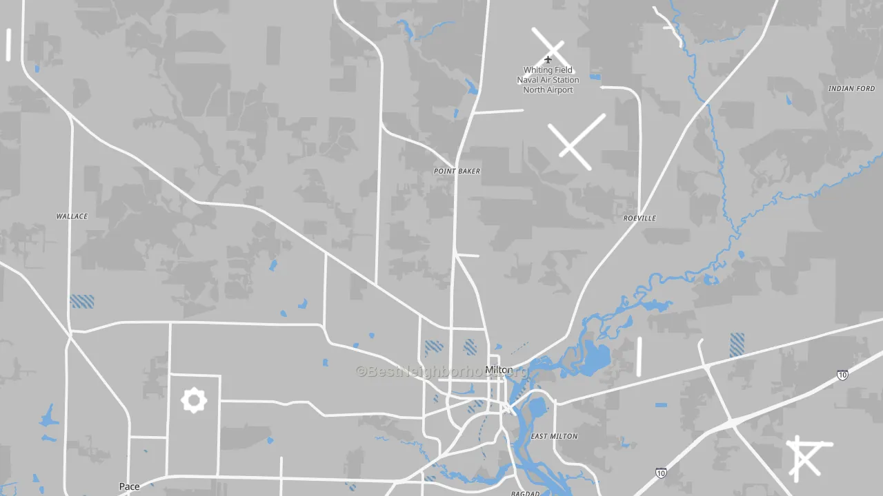 Transit Grade map of 32570, FL