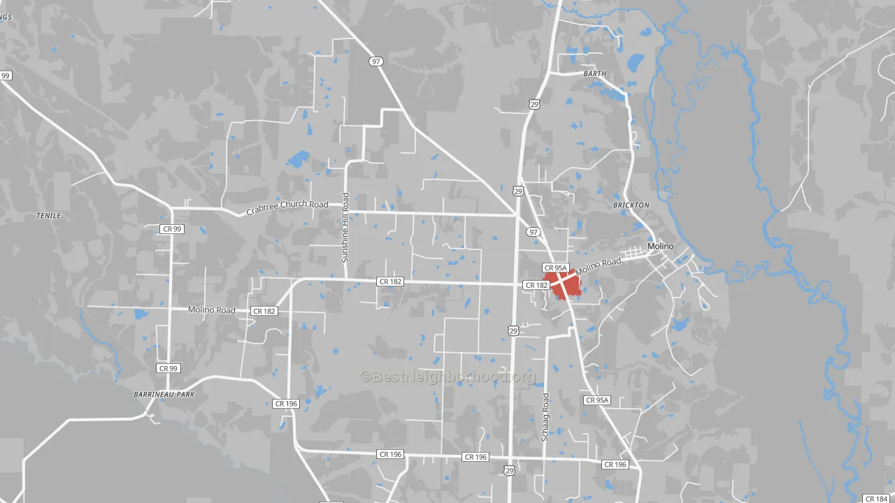 Transit Grade map of 32577, FL