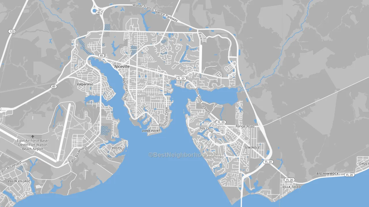 Transit Grade map of 32578, FL