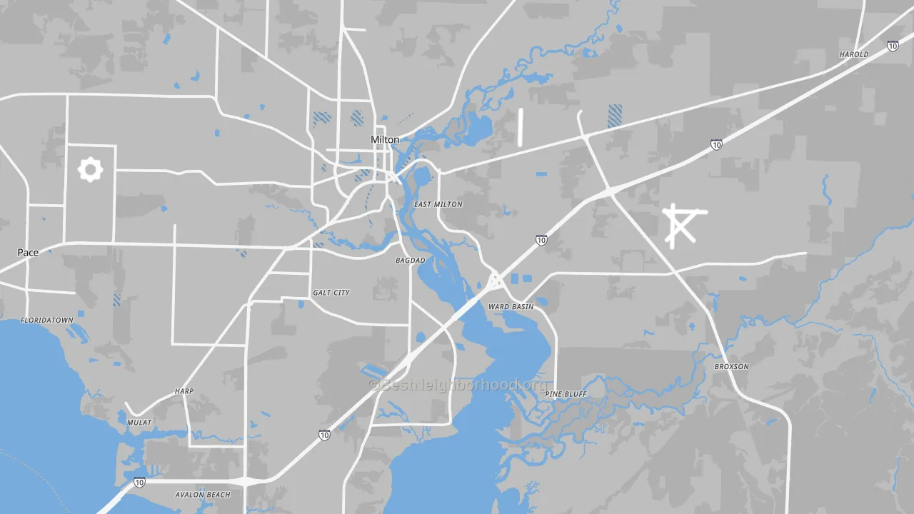 Transit Grade map of 32583, FL