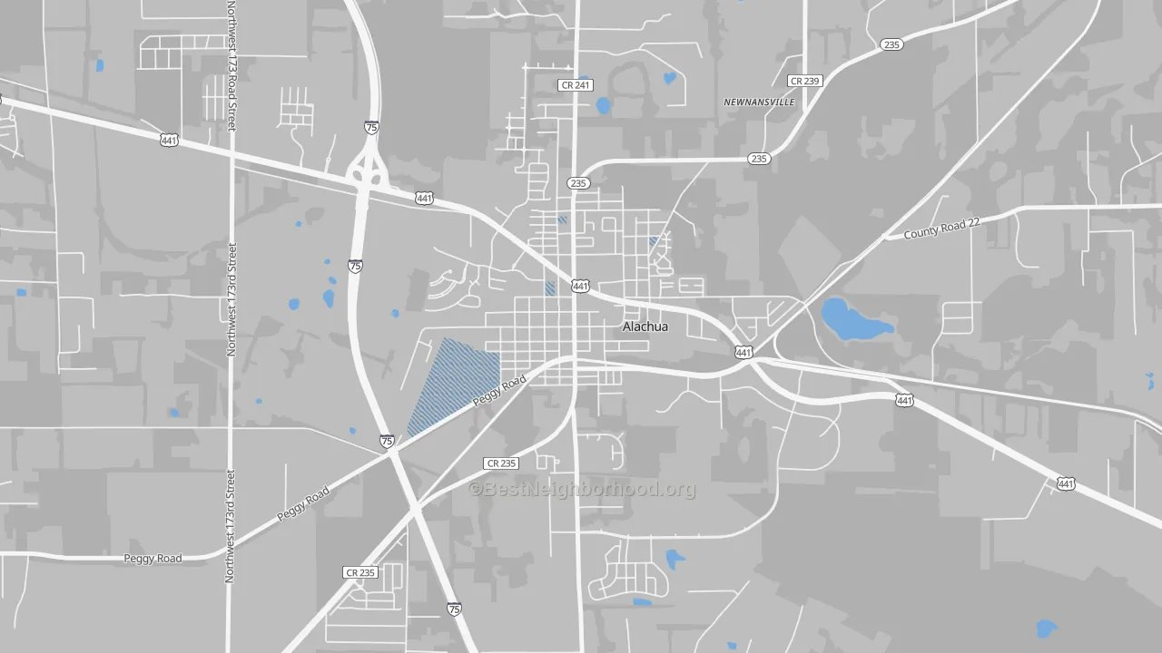 Transit Grade map of 32616, FL