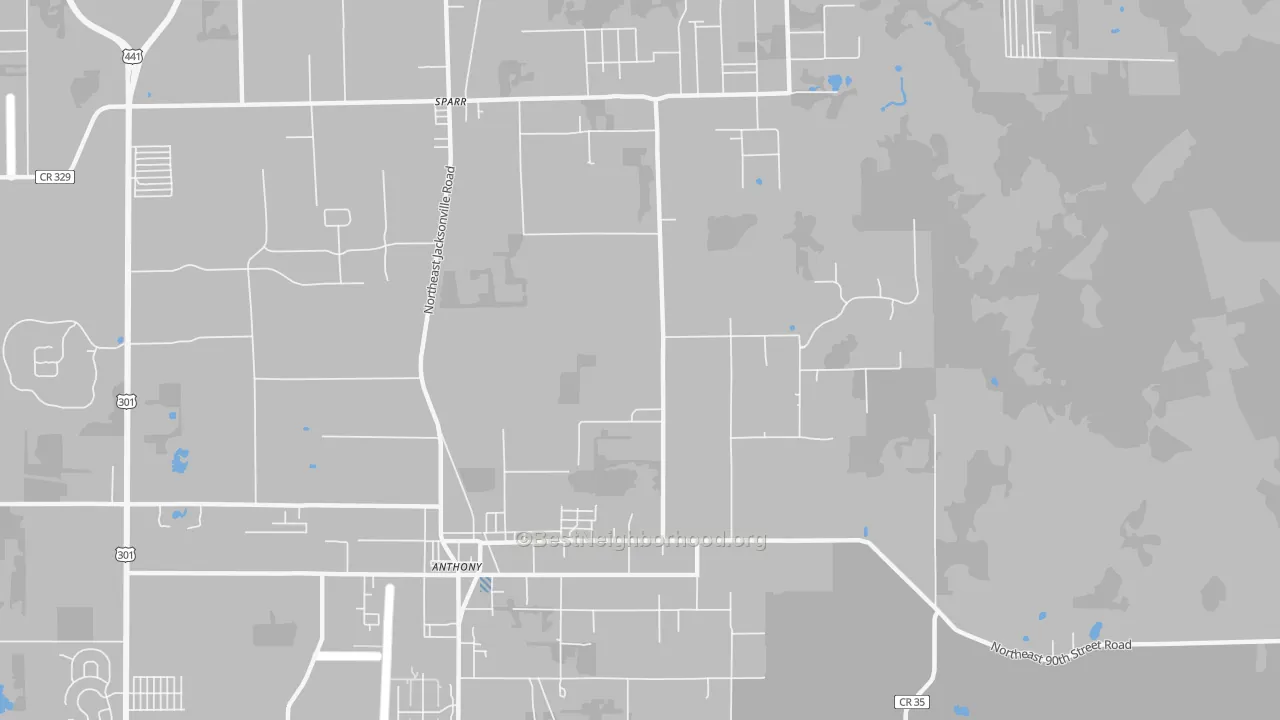 Transit Grade map of 32617, FL