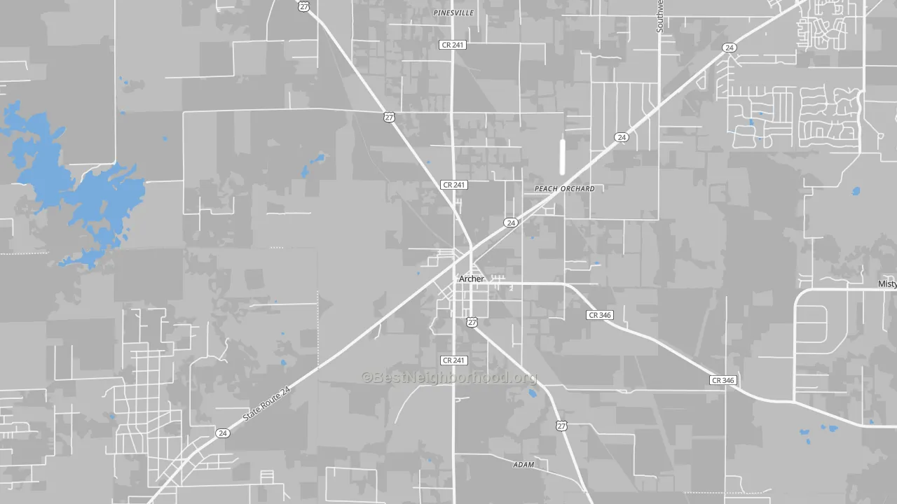 Transit Grade map of 32618, FL