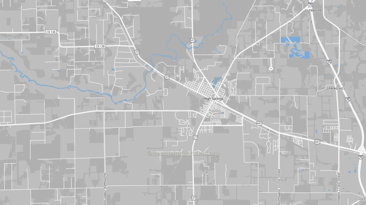 Transit Grade map of 32643, FL