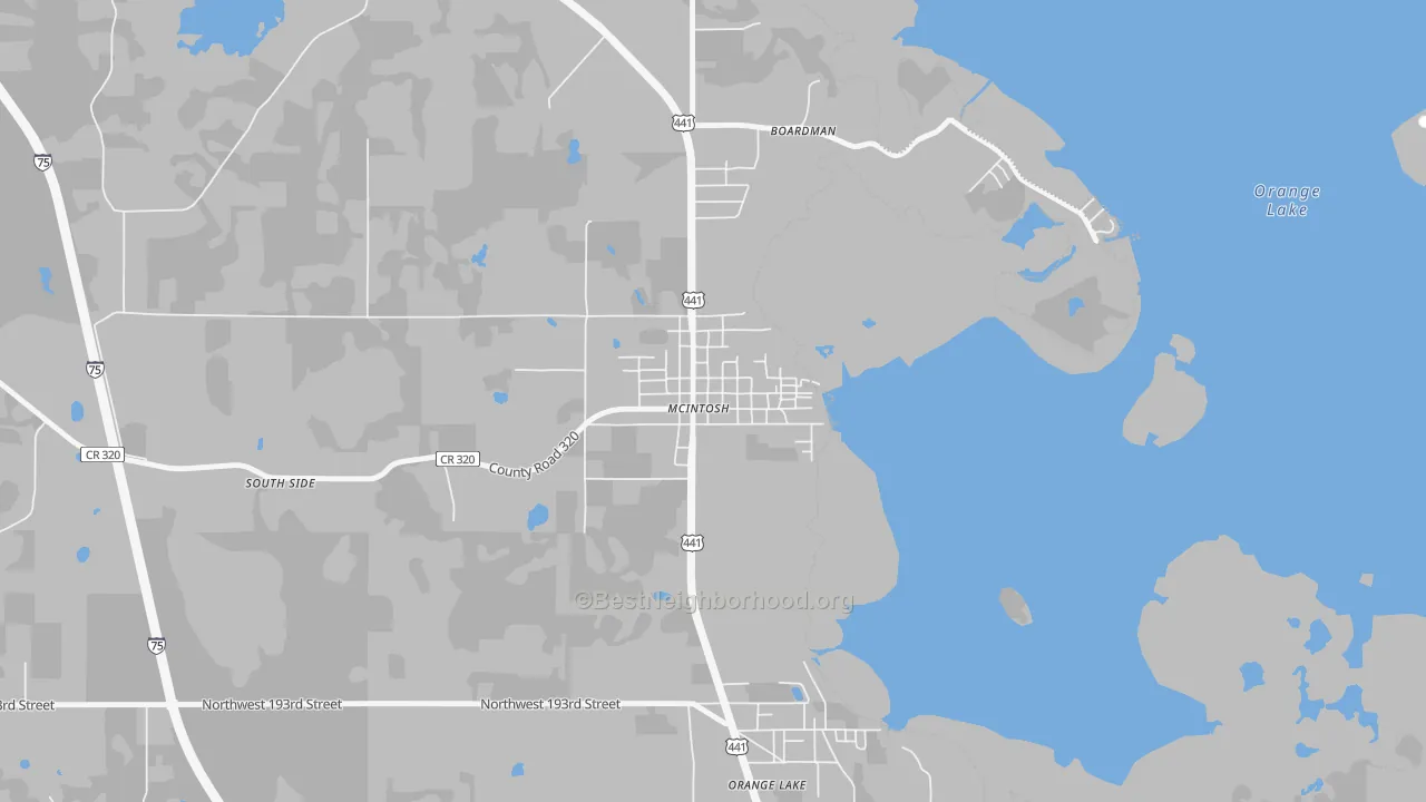 Transit Grade map of 32664, FL