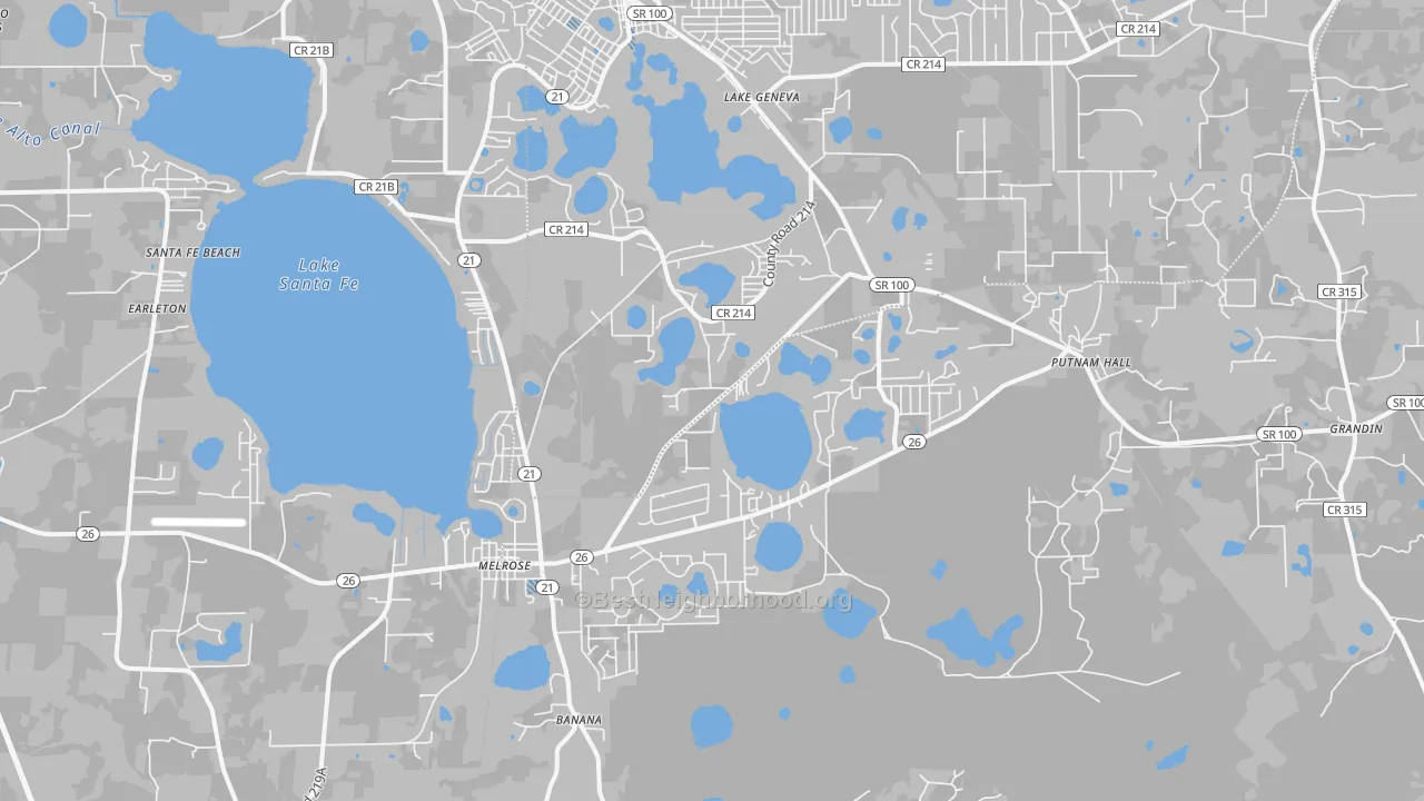 Transit Grade map of 32666, FL