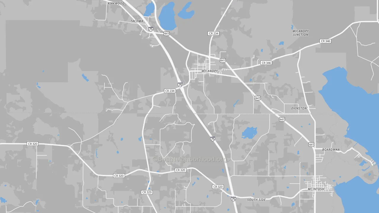 Transit Grade map of 32667, FL