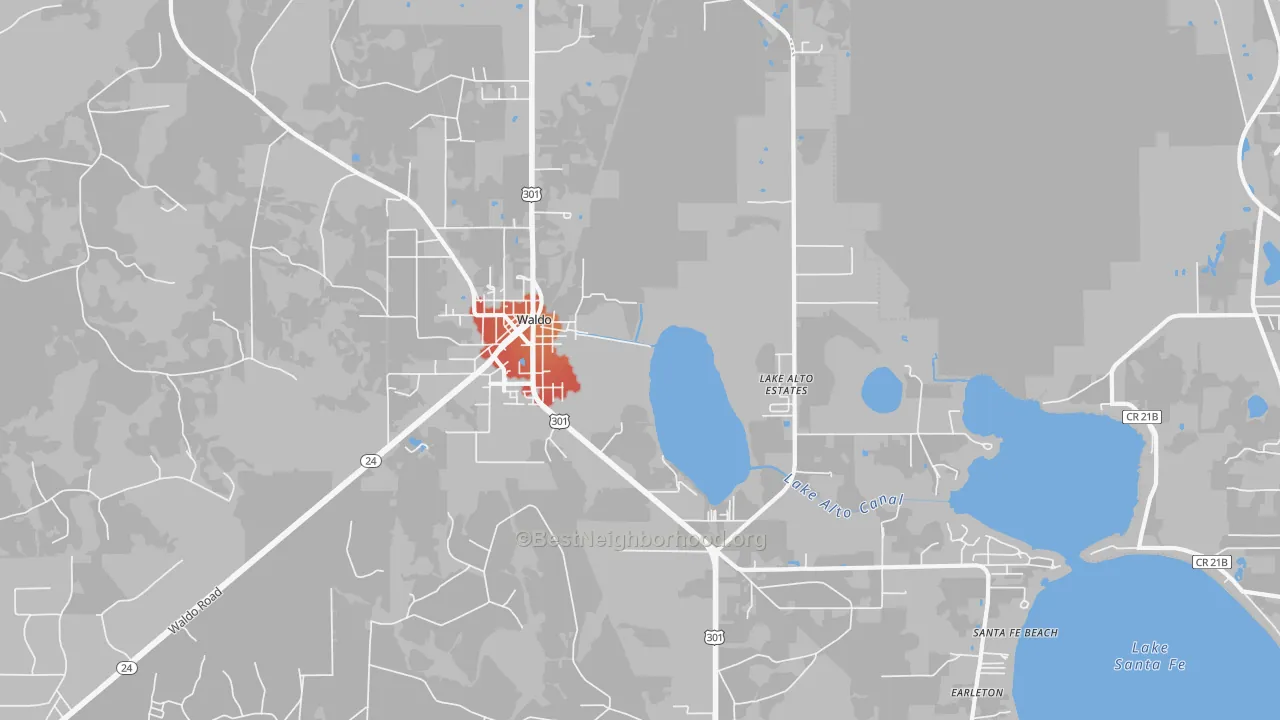 Transit Grade map of 32694, FL